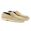 Tan Suede Derby Shoes And Beige Loafers Bella