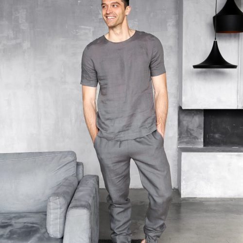 Mens Linen T Shirt Summer For Men Beach