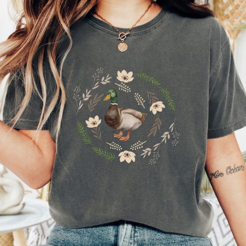 Cute Duck Cottagecore Shirt Woodland Vintage Tshirt Forestcore